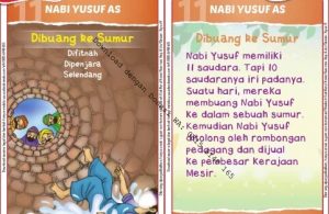 Download Kartu Kuartet Printable Kisah 25 Nabi dan Rasul, Nabi Yusuf Dibuang ke Sumur (42)