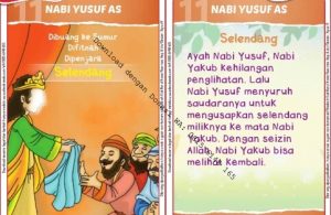 Download Kartu Kuartet Printable Kisah 25 Nabi dan Rasul, Nabi Yusuf dan Selendang (45)