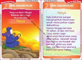 Download Kartu Kuartet Printable Kisah 25 Nabi dan Rasul, Nabi Zakariya dan Yahya (89)