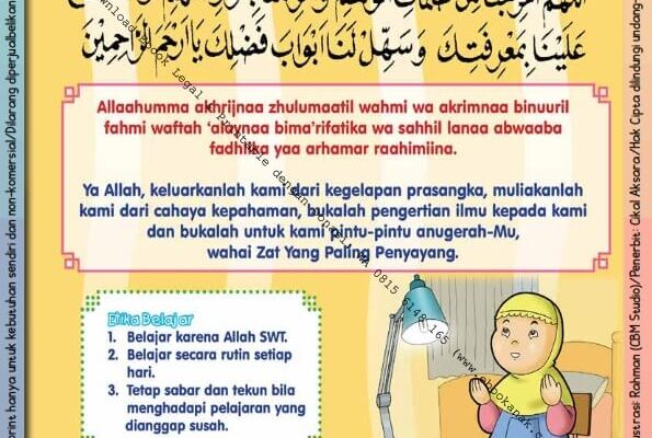 Ebook 101 Doa Anak Saleh, Doa Hendak Belajar (19)