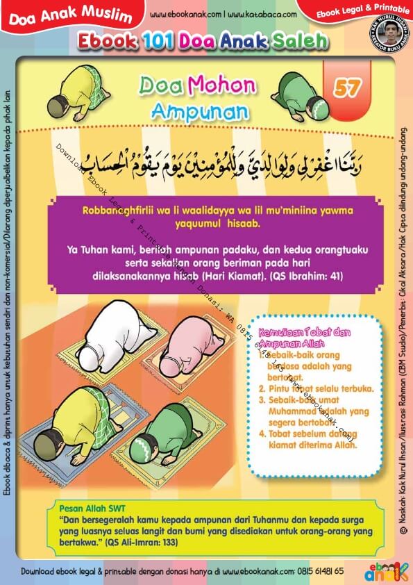 Ebook 101 Doa Anak Saleh, Doa Mohon Ampunan (59)