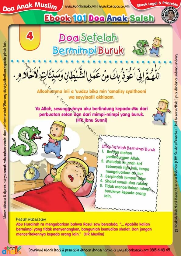 Ebook 101 Doa Anak Saleh, Doa Setelah Bermimpi Buruk (6)