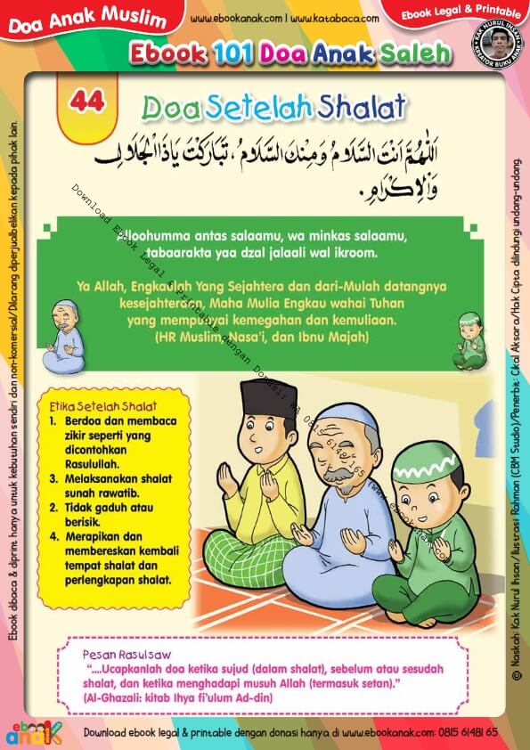 Ebook 101 Doa Anak Saleh, Doa Setelah Shalat (46)