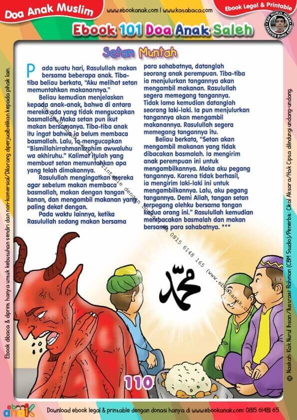 Ebook 101 Doa Anak Saleh, Kisah Teladan Setan Muntah (112)