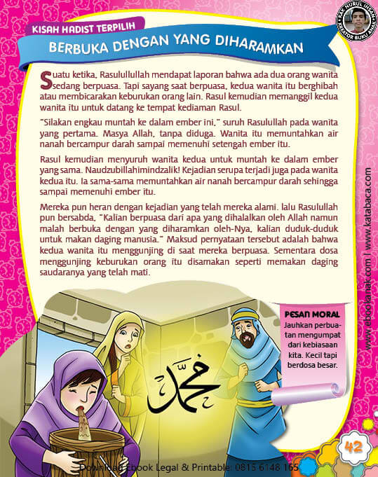 Ebook PDF 77 Pesan Nabi untuk Anak Muslim, Hadis Berbuka dengan Barang yang Diharamkan (49)