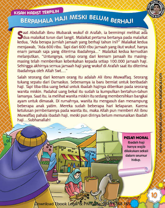 Ebook PDF 77 Pesan Nabi untuk Anak Muslim, Kisah Hadis Terpilih, Berpahala Haji Meski Belum Berhaji (17)