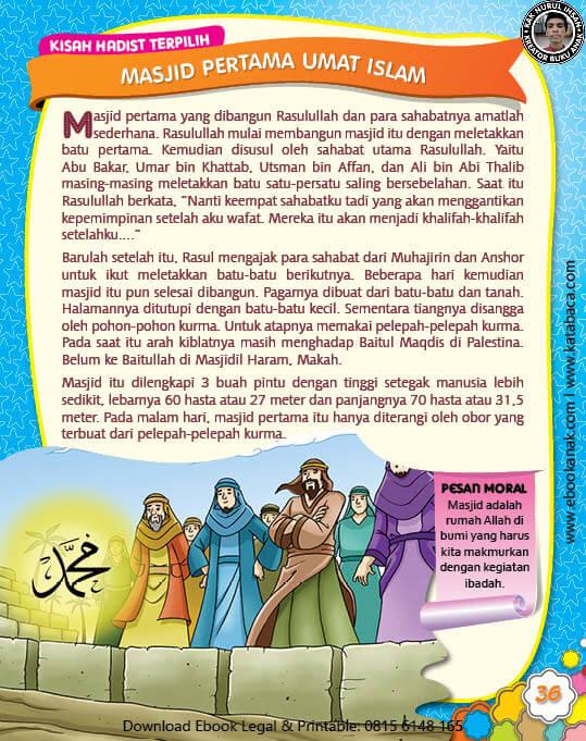 Ebook PDF 77 Pesan Nabi untuk Anak Muslim, Kisah Hadis Terpilih, Masjid Pertama Umat Islam (43)