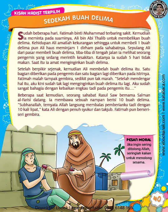 Ebook PDF 77 Pesan Nabi untuk Anak Muslim, Kisah Hadis Terpilih,Sedekah Buah Delima (47)