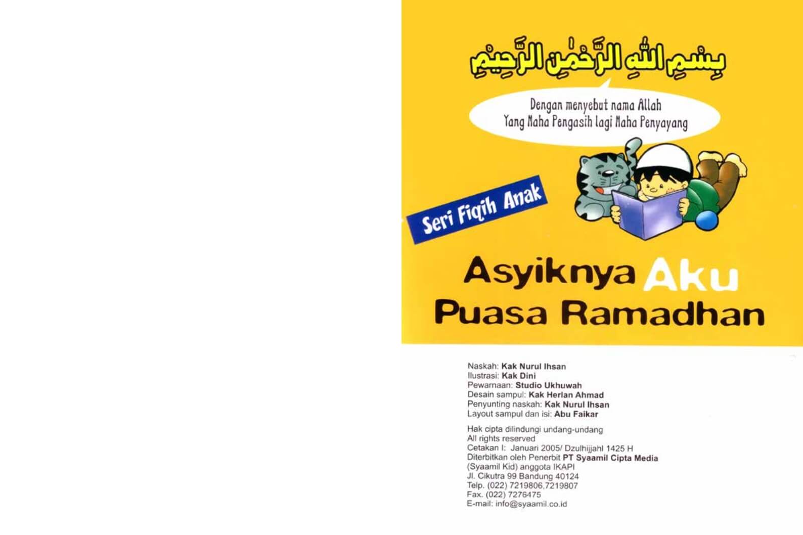 Ebook Seri Fikih Anak, Asyiknya Aku Puasa Ramadhan (1)
