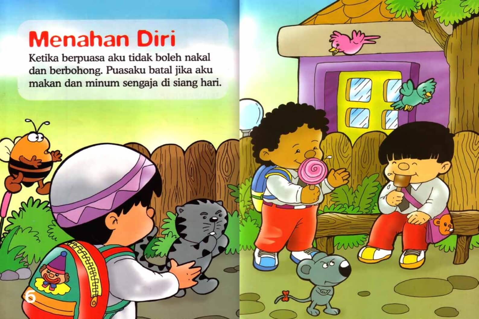Ebook Seri Fikih Anak, Asyiknya Aku Puasa Ramadhan, Menahan Diri (4)