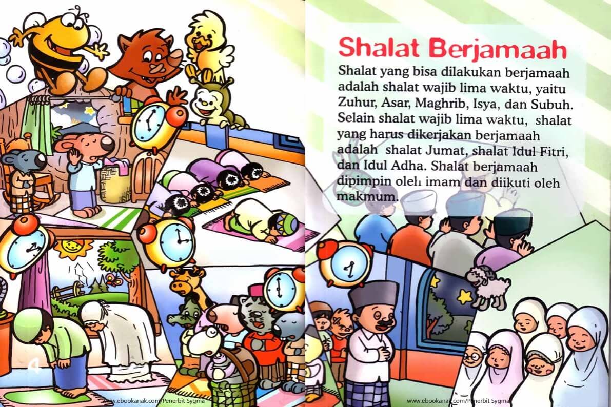 Ebook Seri Fiqih Anak, Asyiknya Aku Shalat Berjamaah, Shalat Berjamaah (4)