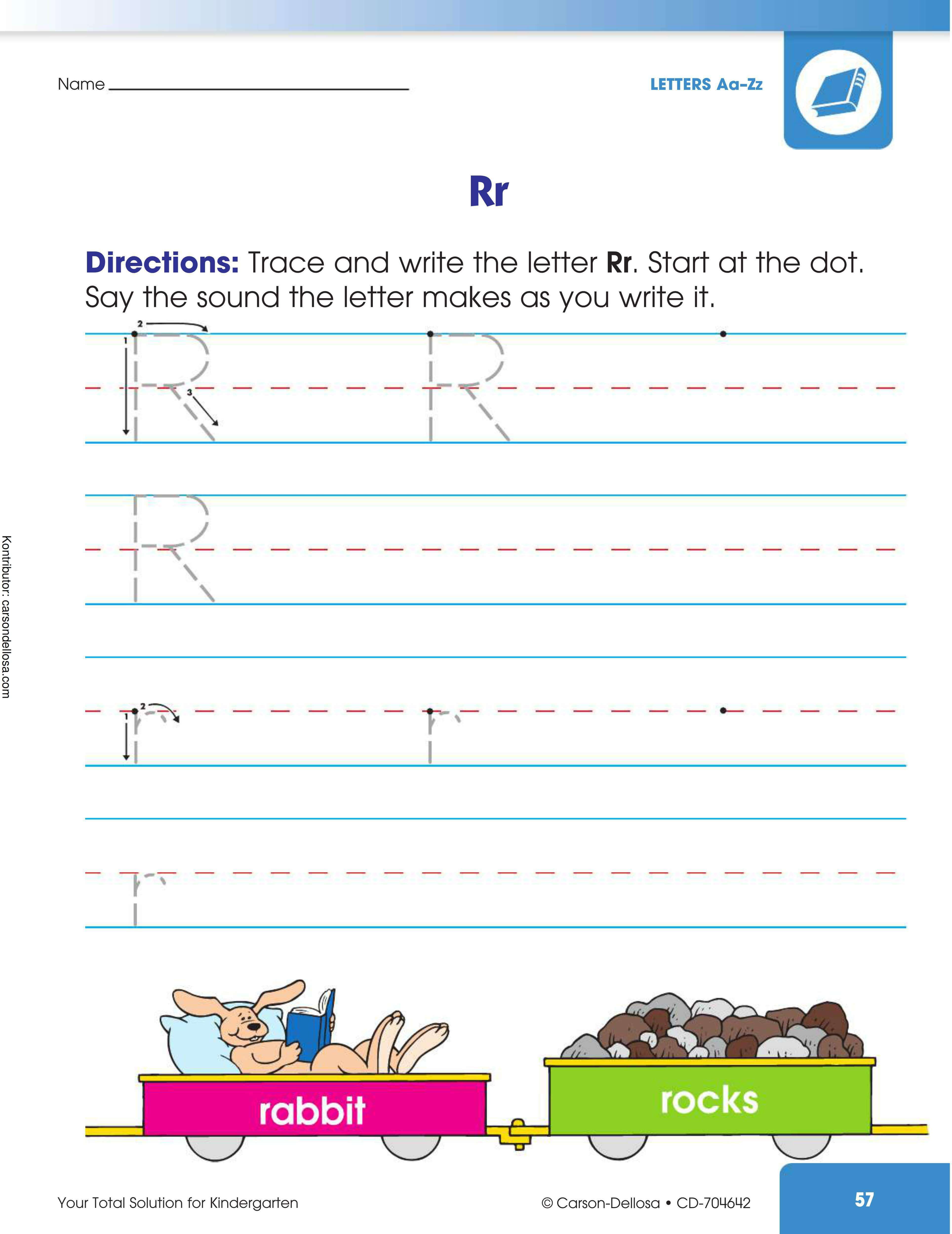 Belajar Mengenal dan Menulis Huruf "R" Besar dan "r" Kecil