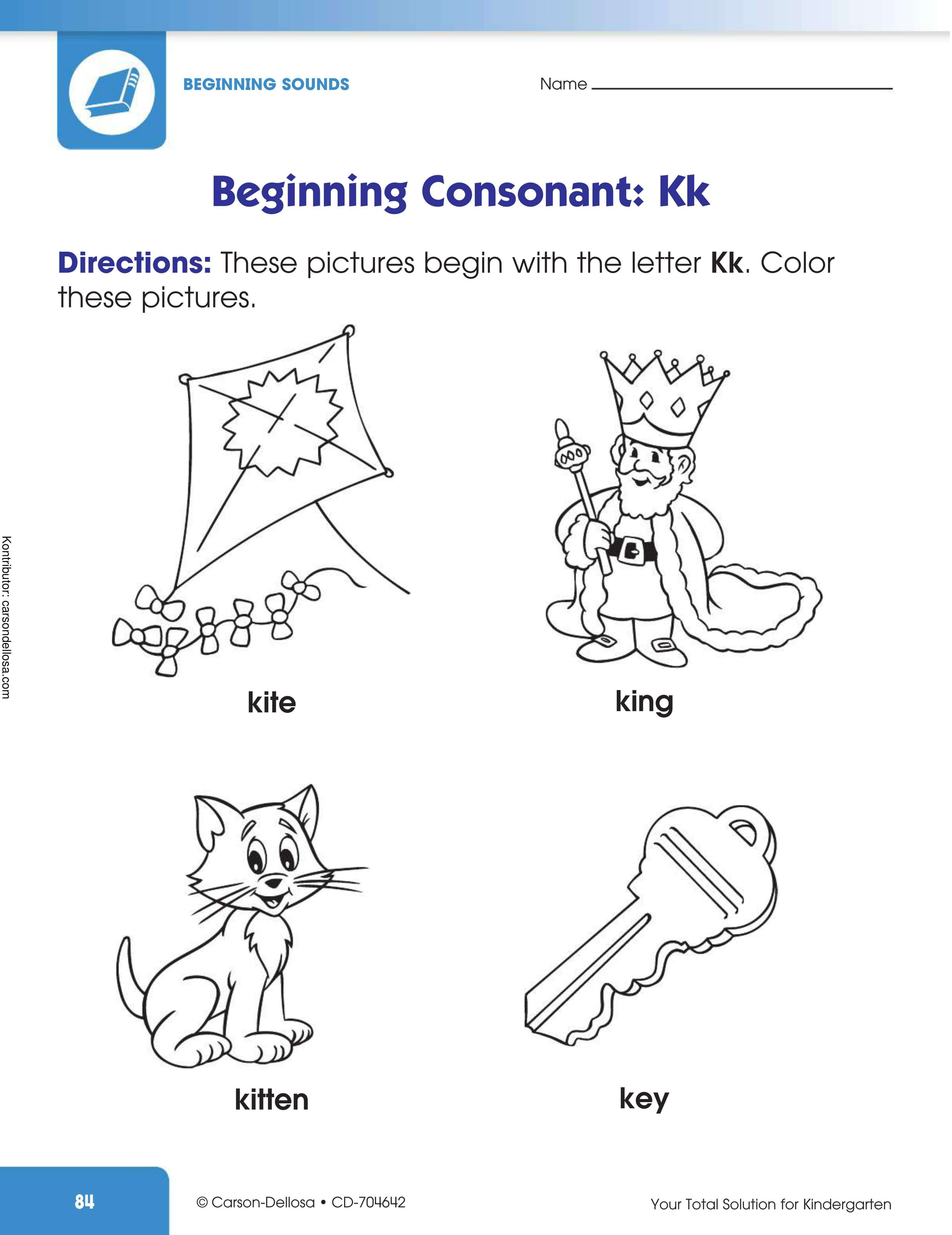 Belajar Mengenal Huruf Konsonan "Kk"