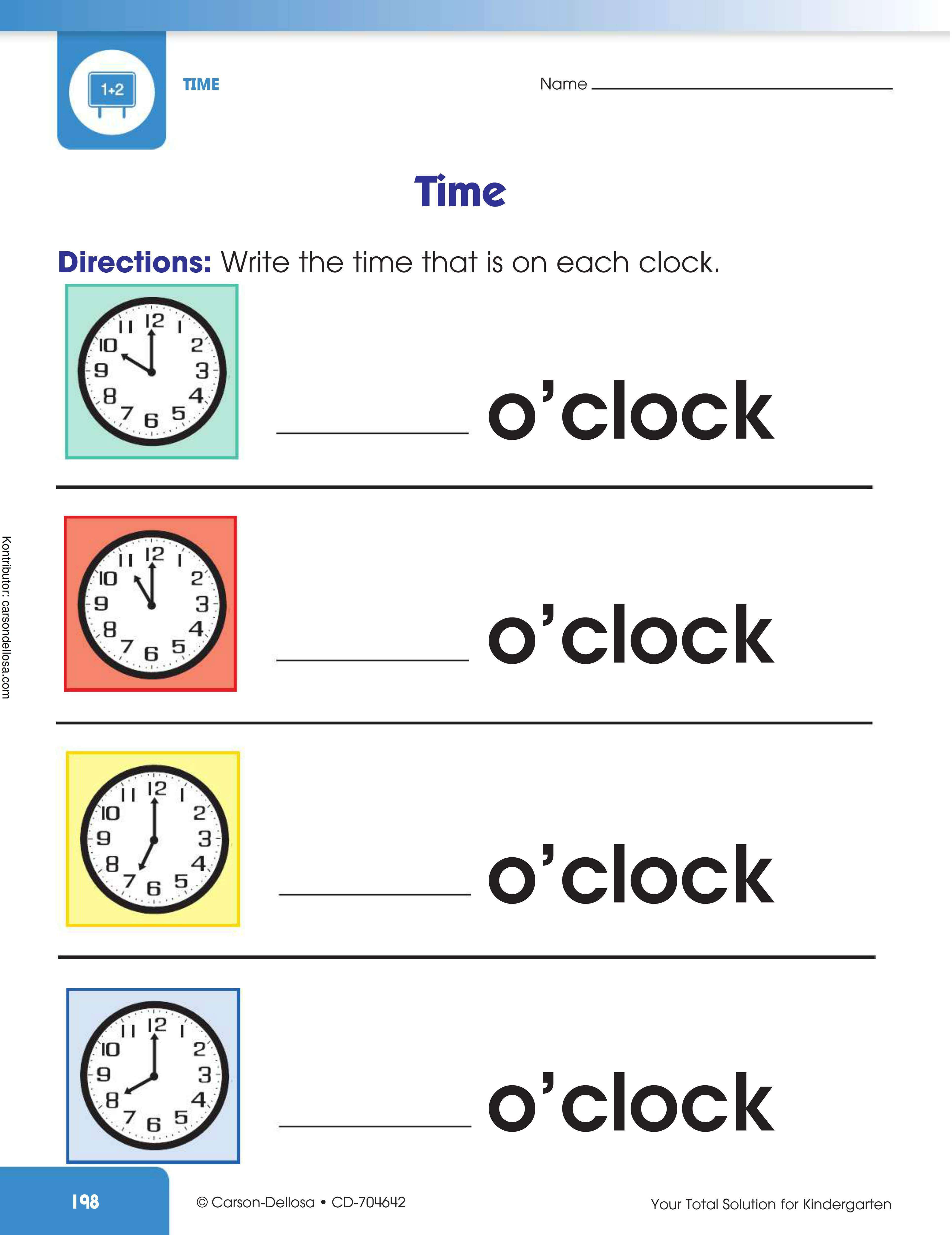 Mengenal Waktu dan Menulis Angka Jam