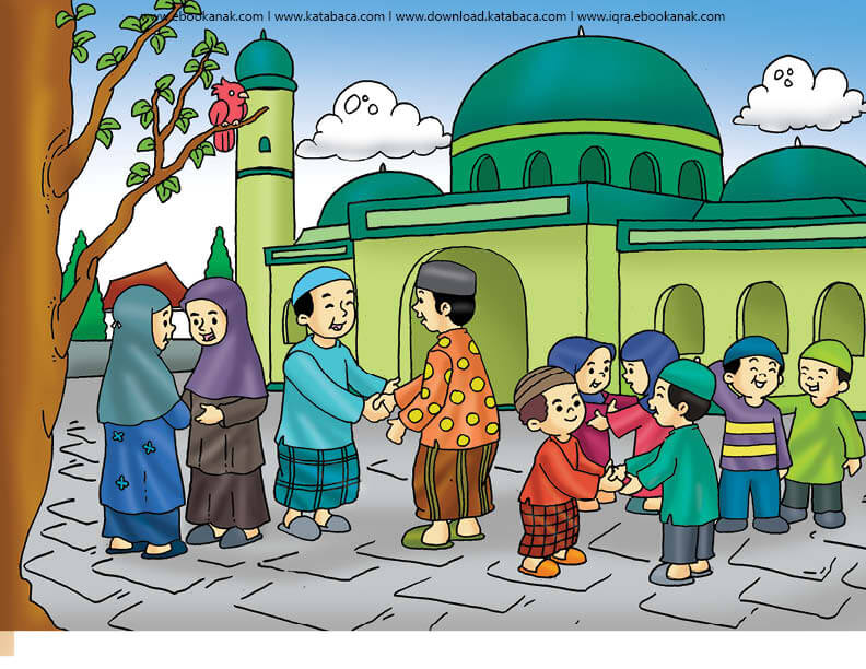  Gambar  12 Bersalam salam di Hari Raya Idul  Fitri  Ebook 