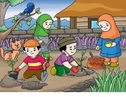 Gambar (18) Menanam Pohon untuk Penghijauan Termasuk Sikap Mencintai Lingkungan