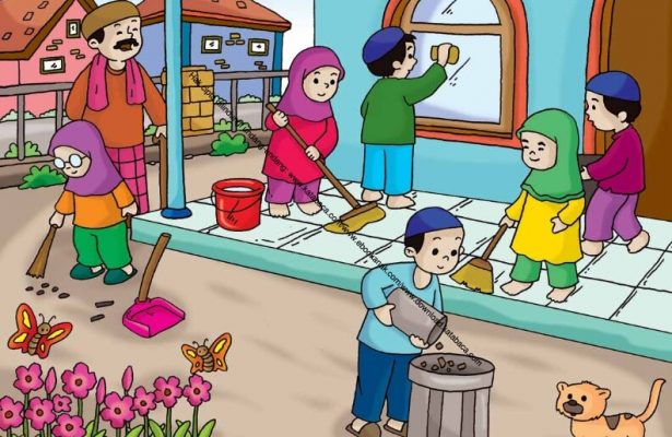 Gambar (29) Kerja Bakti Membersihkan Masjid