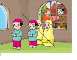 Gambar (31) Shalat Berjamaah di Masjid