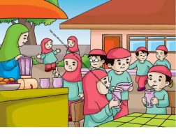 Gambar (34) Jajan di Kantin Sekolah