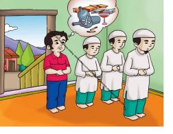 Gambar (66) Shalat dengan Khusuk Tidak Memikirkan Kepentingan Duniawi