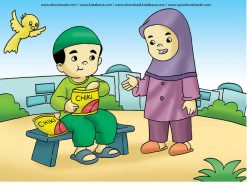 Gambar (8) Berbagi Makanan dengan Teman Termasuk Sedekah
