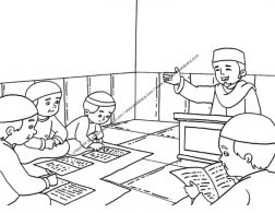 Gambar Anak-Anak sedang Mengaji Bersama Pak Ustaz (4)