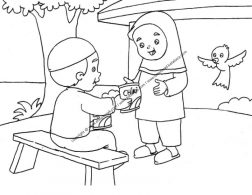 Gambar Dua Anak Sedang saling Berbagi Makanan Ringan (9)