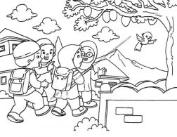  Gambar  Mewarnai  Anak  Anak  Pulang Sekolah  13 Ebook Anak 