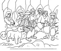 Gambar Mewarnai Asmaul Husna (1) Kisah Ashabul Kahfi