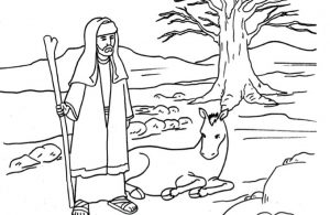 Gambar Mewarnai Asmaul Husna (23) Kisah Nabi Uzair dan Keledainya