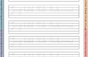 Belajar menulis dan menebalkan kalimat: Janji kakek Nabi Muhammad SAW