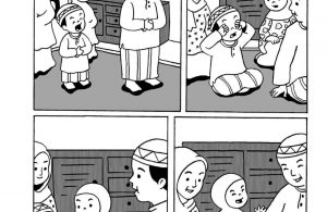 Komik Adab Nabi Muhammad, Menutup Mulult Saat Menguap