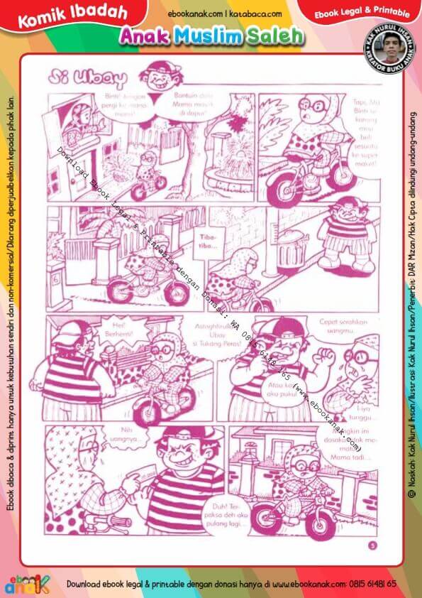 Komik Ibadah Anak Muslim Centil-Centil Cerdas, Si Ubay (6)