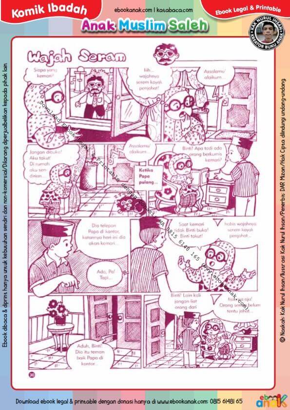 Komik Ibadah Anak Muslim Centil-Centil Cerdas, Wajah Seram (31)