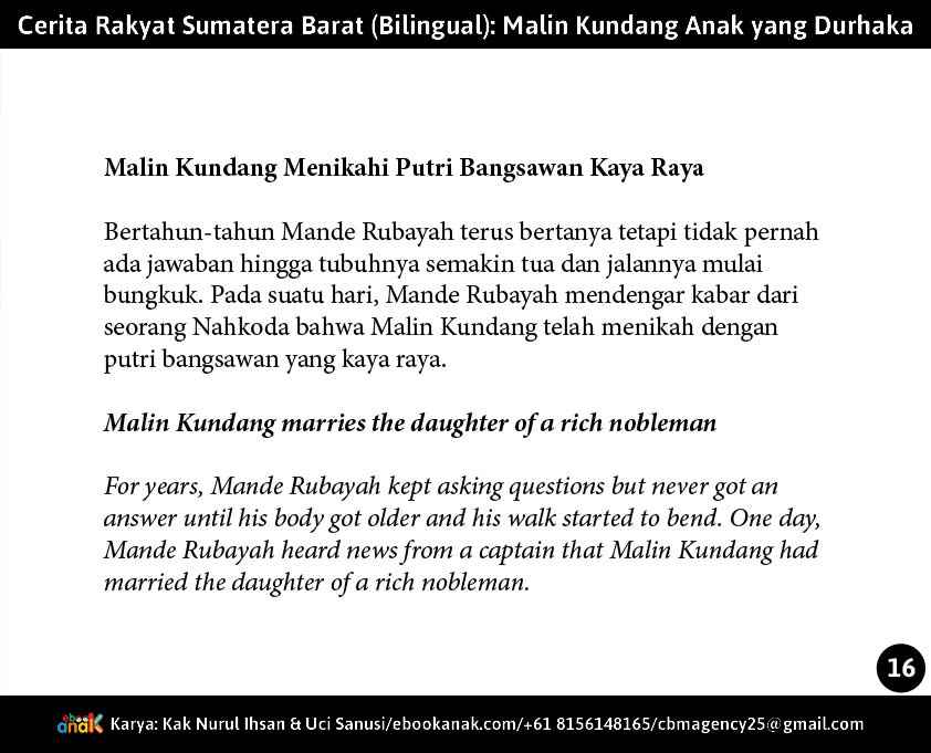 Malin Kundang Menikahi Putri Bangsawan Kaya Raya2