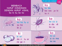 Membaca Huruf Konsonan dengan Huruf Vokal ?ka ki ku ke ko? (11)