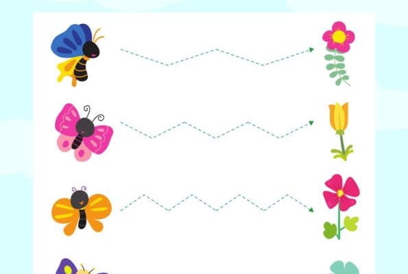 Menulis Garis Zigzag, Kupu-Kupu Mencari Nektar Bunga (9)