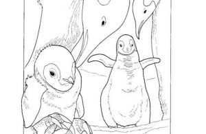 Mewarnai Gambar Keluarga Penguin