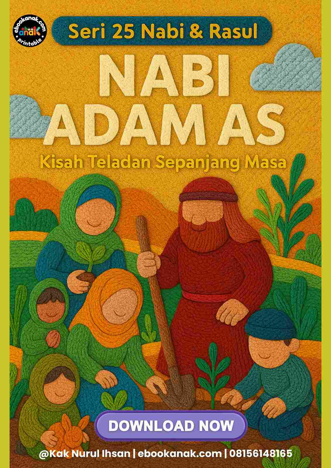Nabi Adam Cover rajutan kain wol_11zon