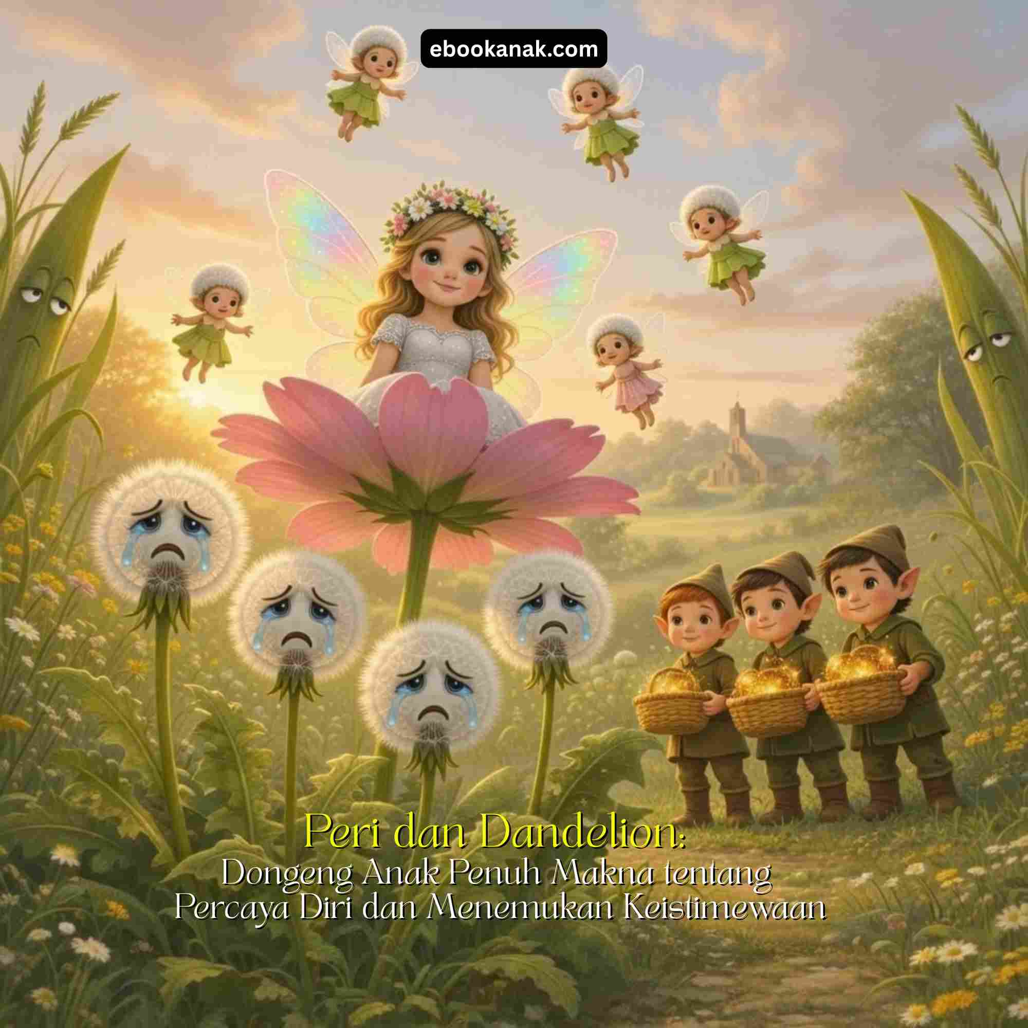 Peri dan Dandelion Dongeng Anak Penuh Makna tentang Percaya Diri dan Menemukan Keistimewaan
