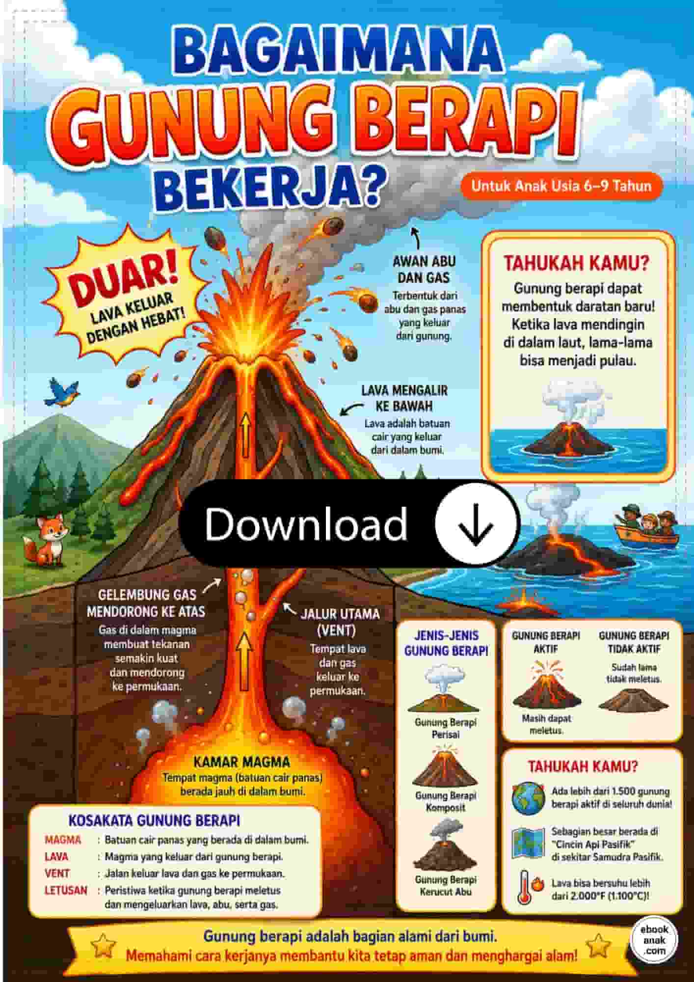 Poster Bagaimana Gurung Berapi Bekerja (1)