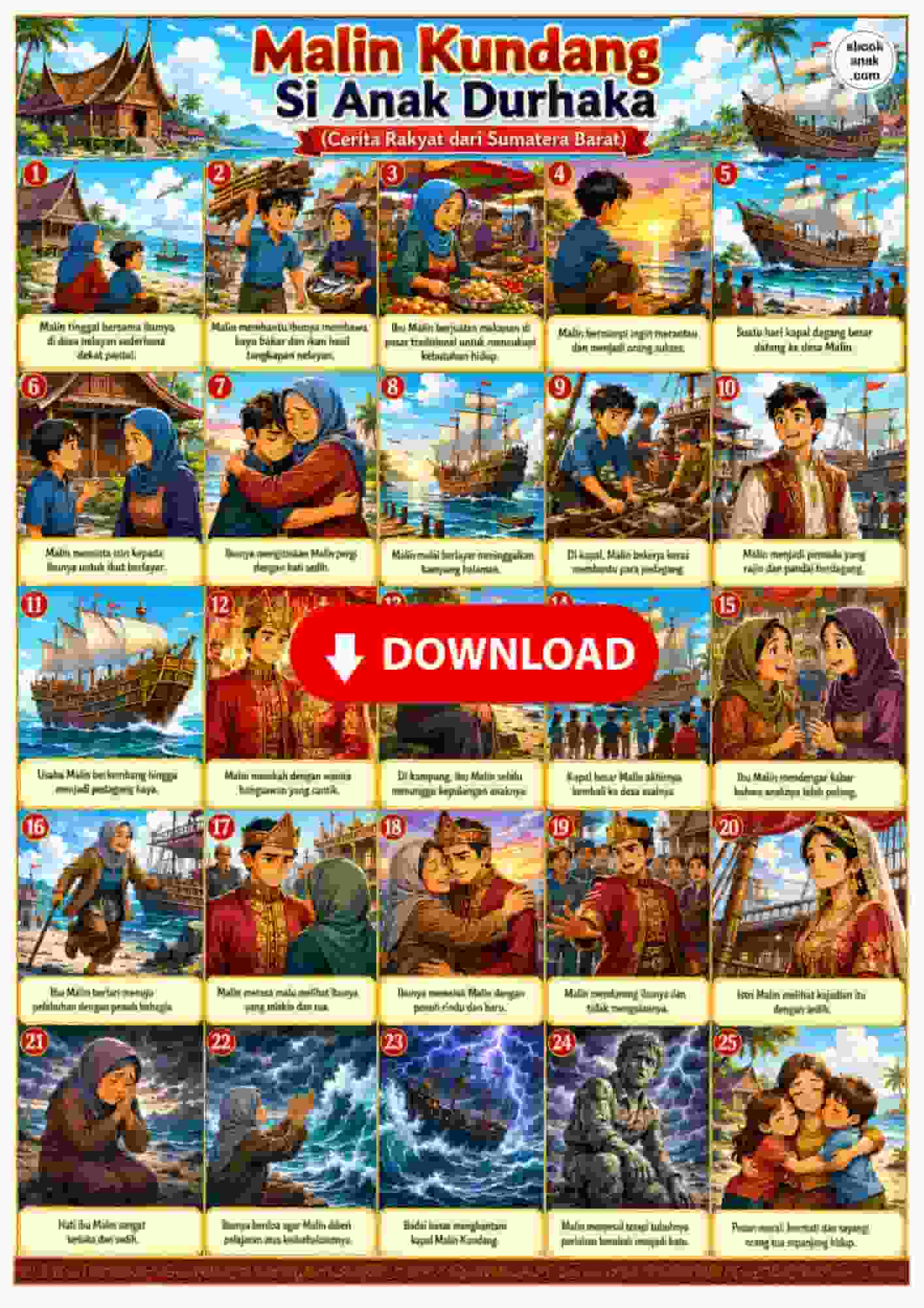 Poster Malin Kundang Printable