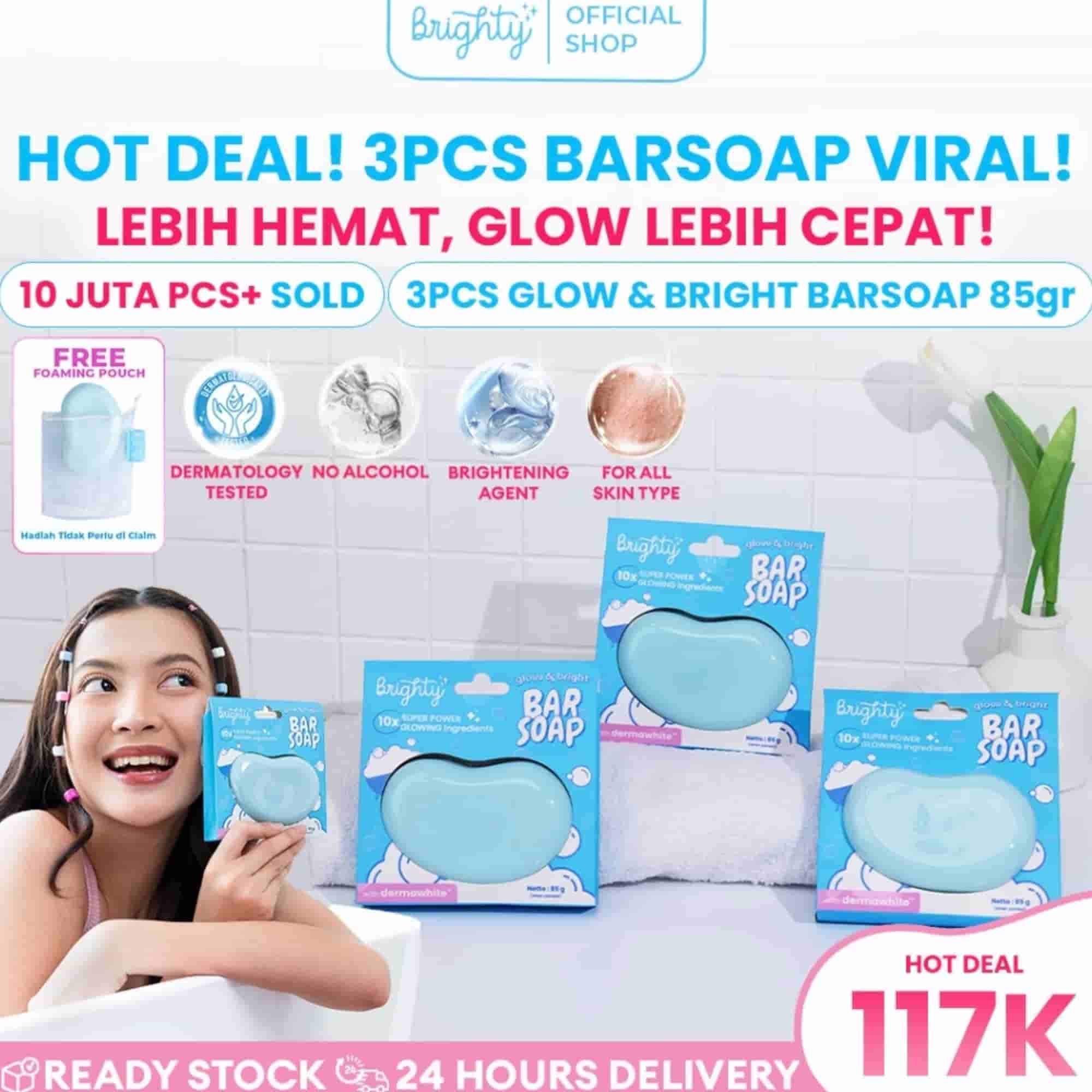 Sabun Pemutih Badan Glow Bright Barsoap