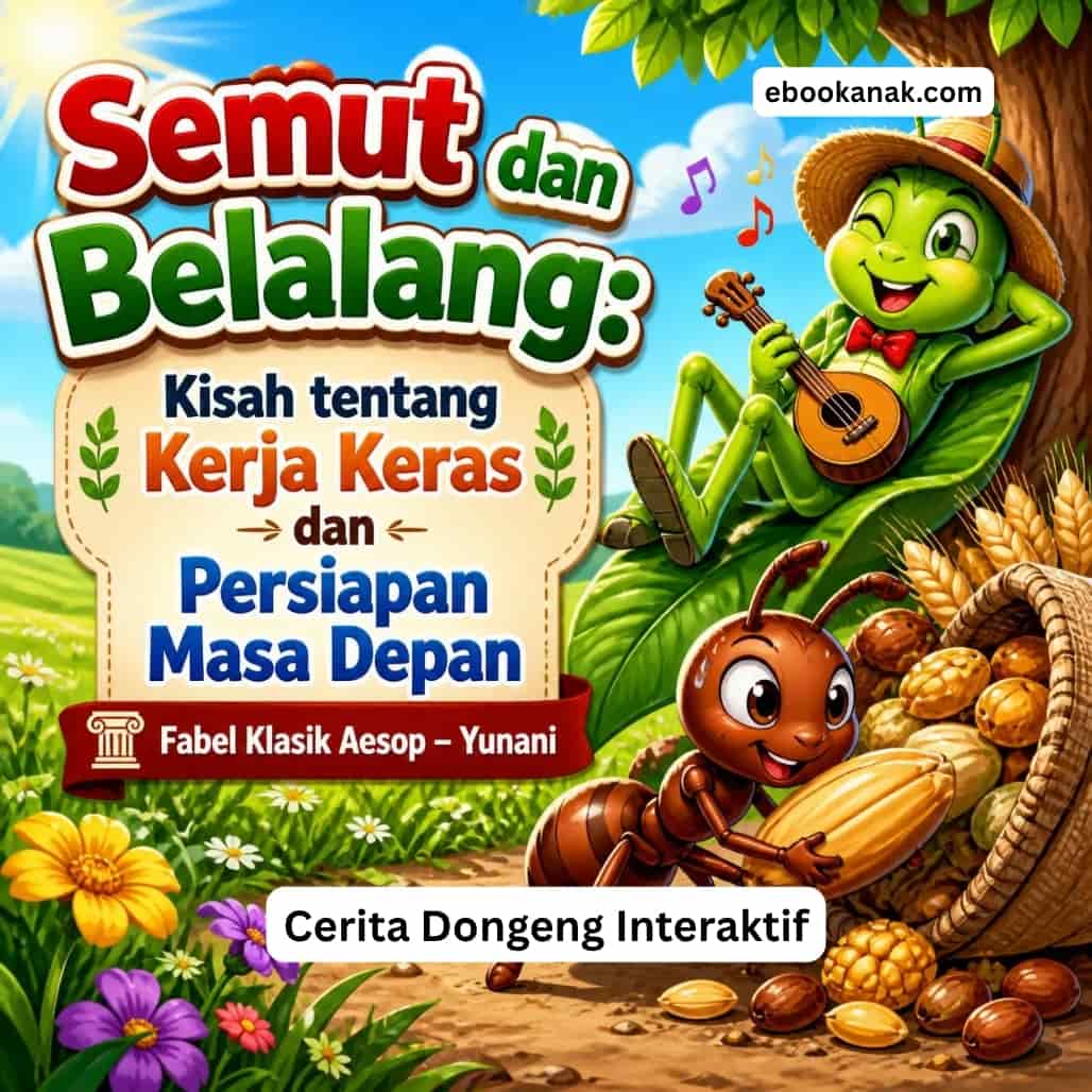 Semut dan Belalang Kisah tentang Kerja Keras dan persiapan masa depan (1)