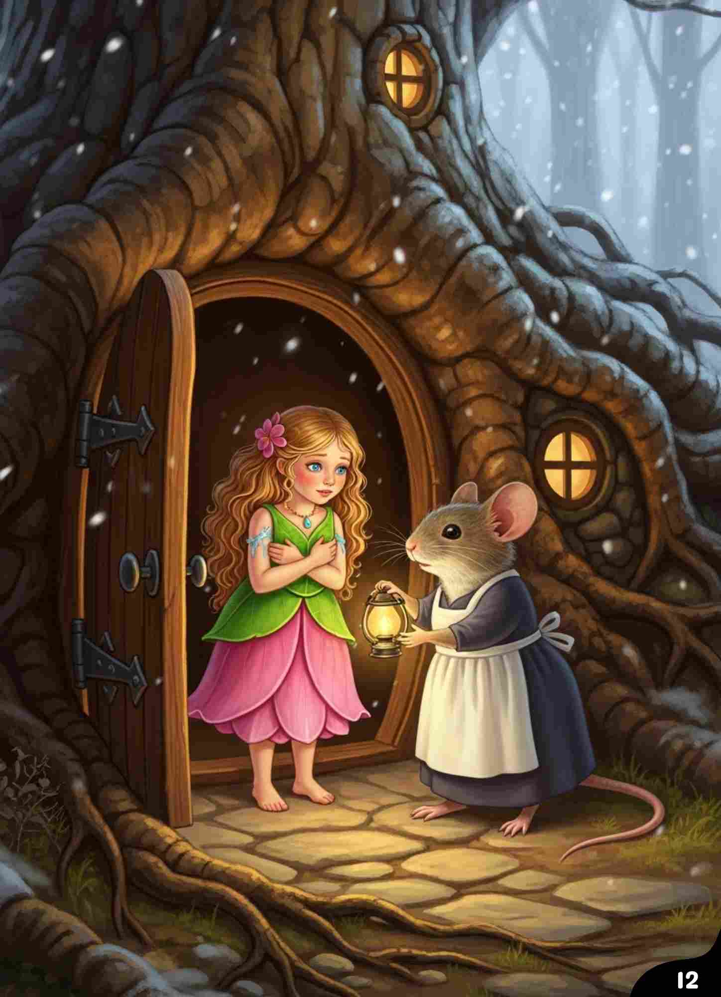 Thumbelina dan Rumah Hangat Hazel – Kisah Persahabatan di Musim Dingin yang Penuh Harapan