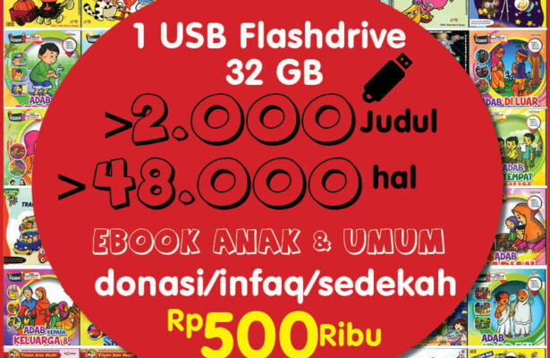 USB Flashdrive isi 2000 ebook anak donasi 500 ribu