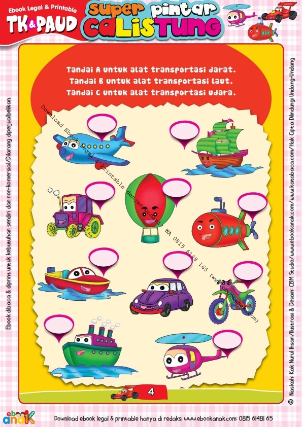 Workbook Legal dan Printable Super Pintar Calistung Transportasi (4)