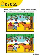 Worksheet Mencari Perbedaan Gambar Memberi Makan Kuda 4