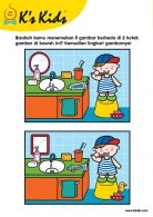 Worksheet Mencari Perbedaan Gambar Menggosok Gigi 12