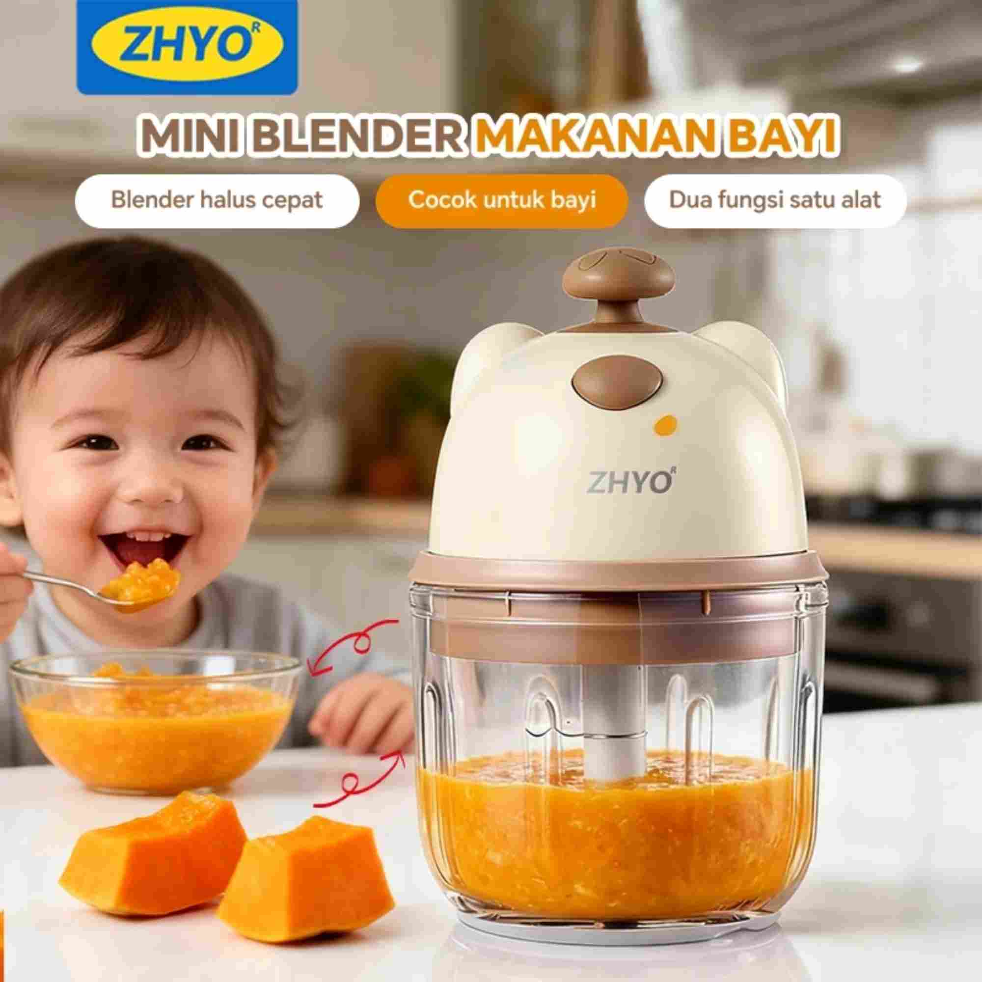 ZHYO 200W Blender mpasi bayi Food Chopper 350ML (1)